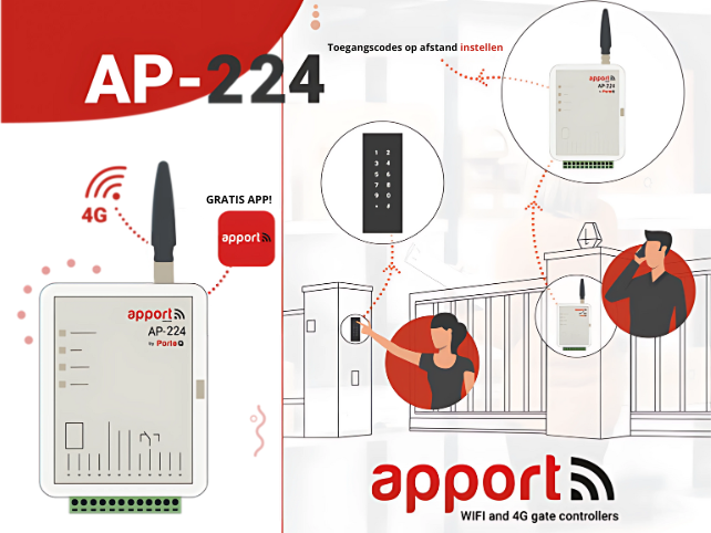 Apport AP-224 4G | Slimme Deur- en Poortcontroller
